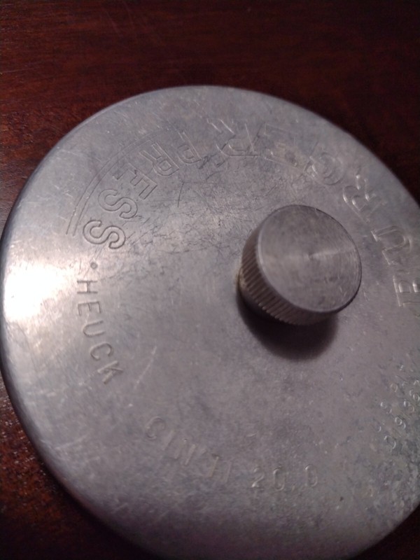 Vintage Burger Press Heuck Cin Ti 20 0 Silver Gray Metal 3.75" gallery