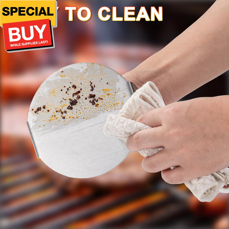 Stainless Steel Burger Press, 5.5 Inch Round Smasher,Non-Stick Smooth Hamburger gallery