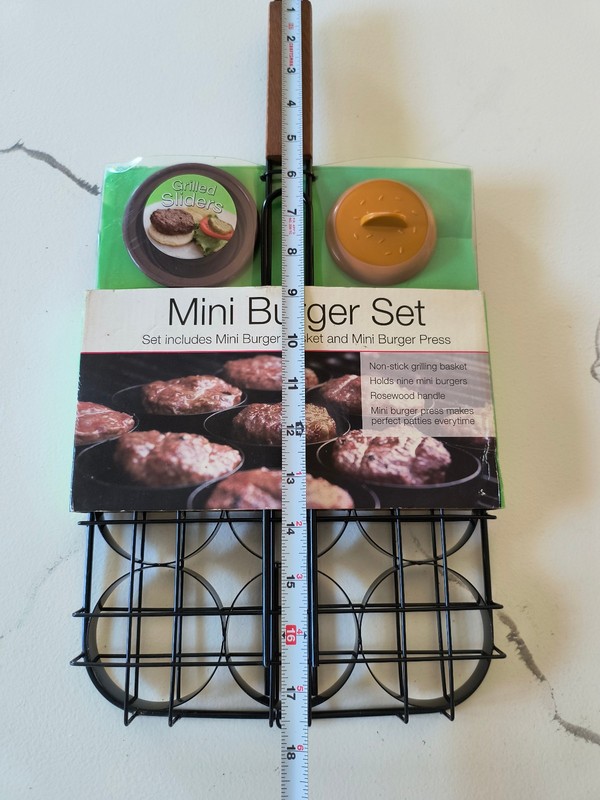 Charcoal Companion Grilled Sliders Mini Burger Set NOS gallery