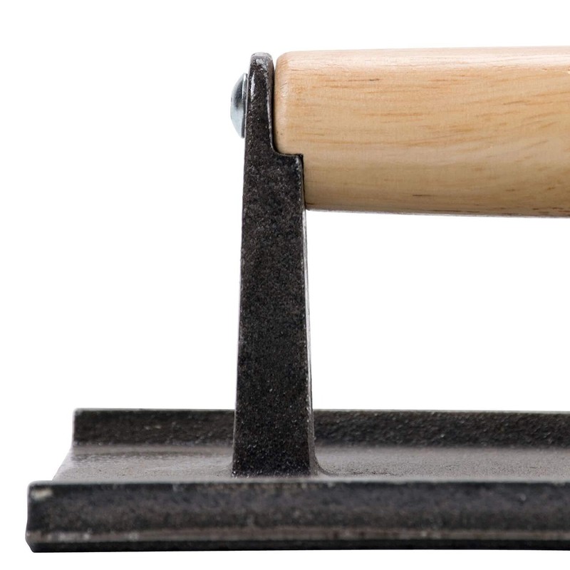 9x5 Inch Cast Iron Weight/Bacon Press with Wooden Handle, Heavy-Weight Press gallery