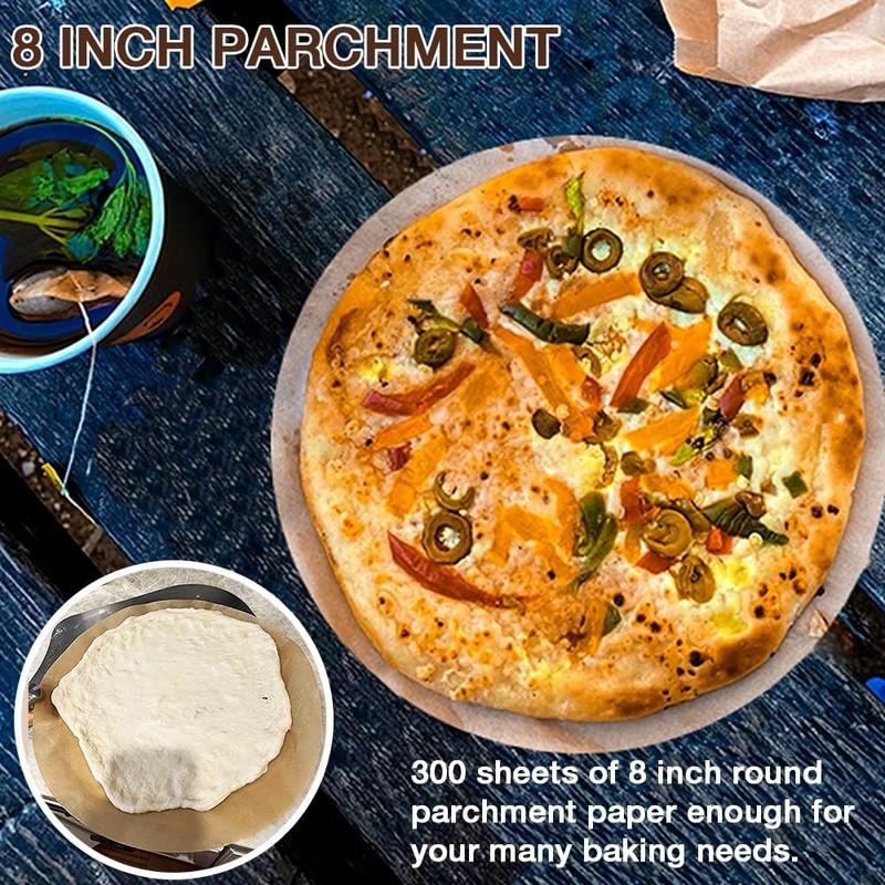 300 Pcs 8 Inch Round Parchment Paper, Paper for 8 Inch, Brown gallery