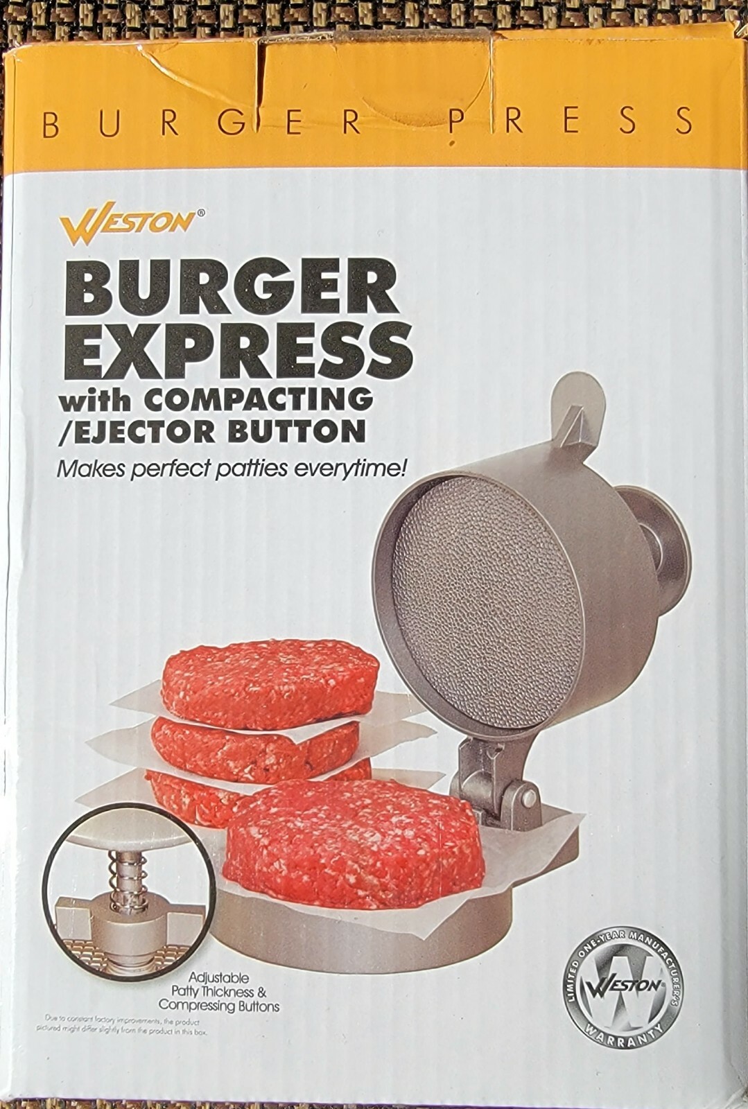 Weston Burger Express Burger Press w/ Patty Ejector Model 07-0310-W gallery