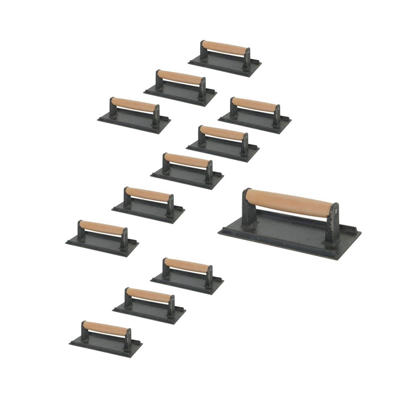 Steak Weight, Cast Iron 5'' x 9'', Rectangular Grill Press (12 PC) 12 gallery