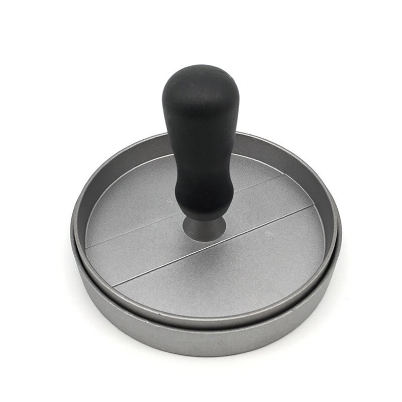 Silver White Zinc-Aluminum Alloy Round Shape Hamburger Press Stuffed Meat Beef G gallery