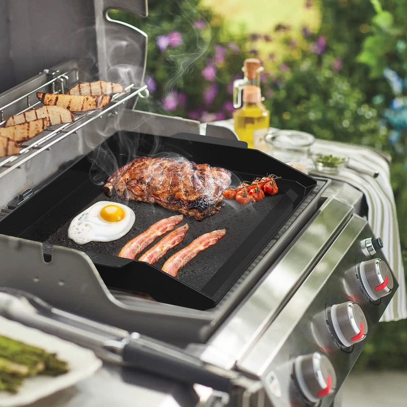 Onlyfire Universal Enamelled Cast Iron Cooking Griddle, Nonstick Co... Fast Ship gallery