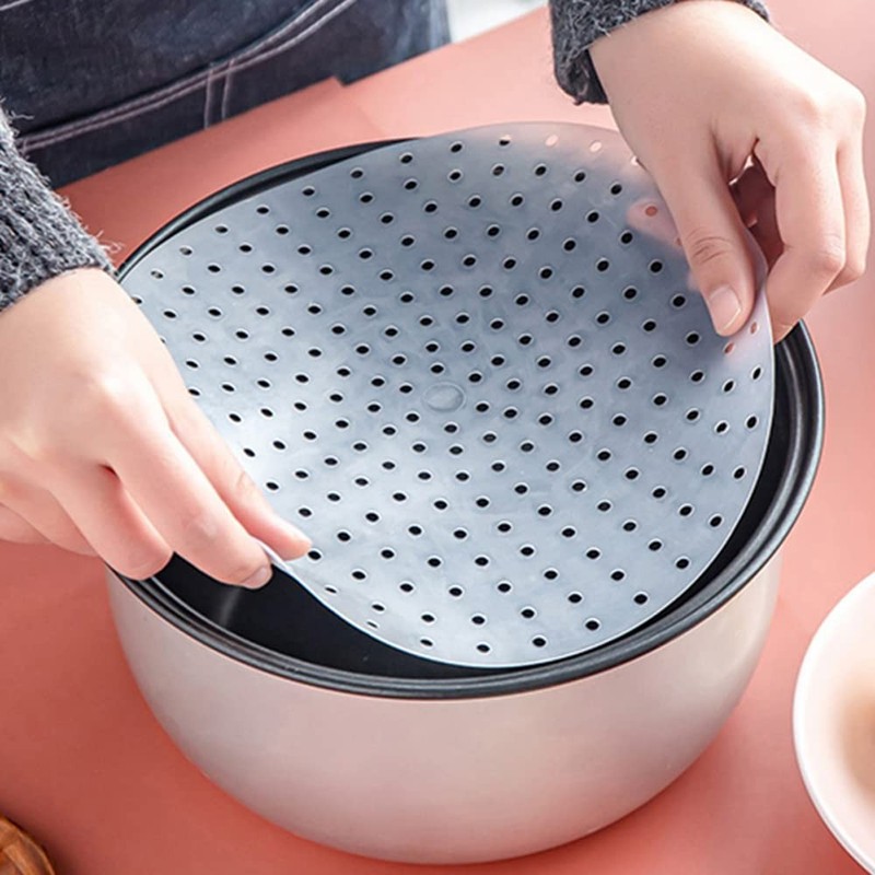 Multipurpose Silicone Liner for Steamer, Air Fryer, Pressure 6 inches, White gallery