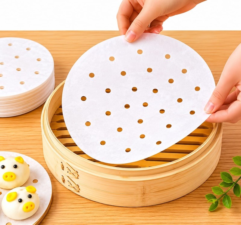 Steamer Paper 20cm 50PCS Non-Stick Oilproof Steaming Paper gallery