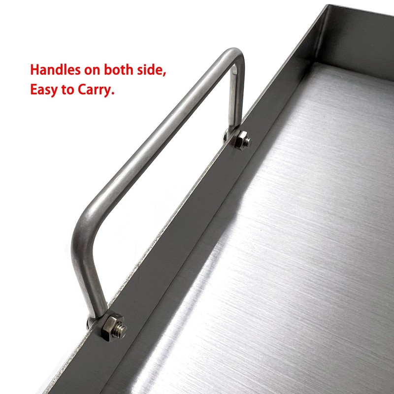 Parts DS127 Stainless Steel BBQ Cooking Griddle, Universal Flat Top Griddle w... gallery