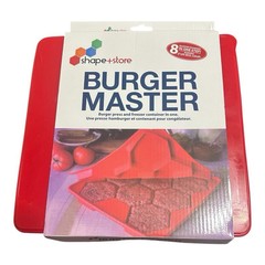 Burger Master 8-in-1 Burger Press and Freezer Container Shape+Store Dishwasher