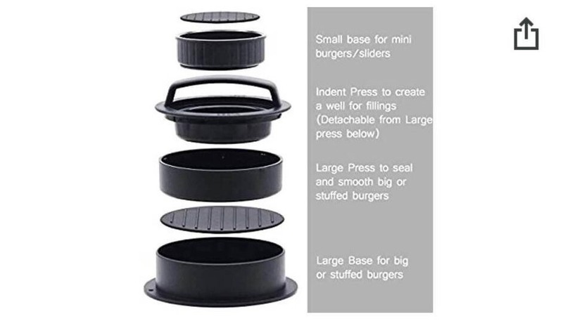 2 packs 3-In-1 Stuffed Burger Press, Non-Stick Easy-to-Clean Barbeque Accessory gallery