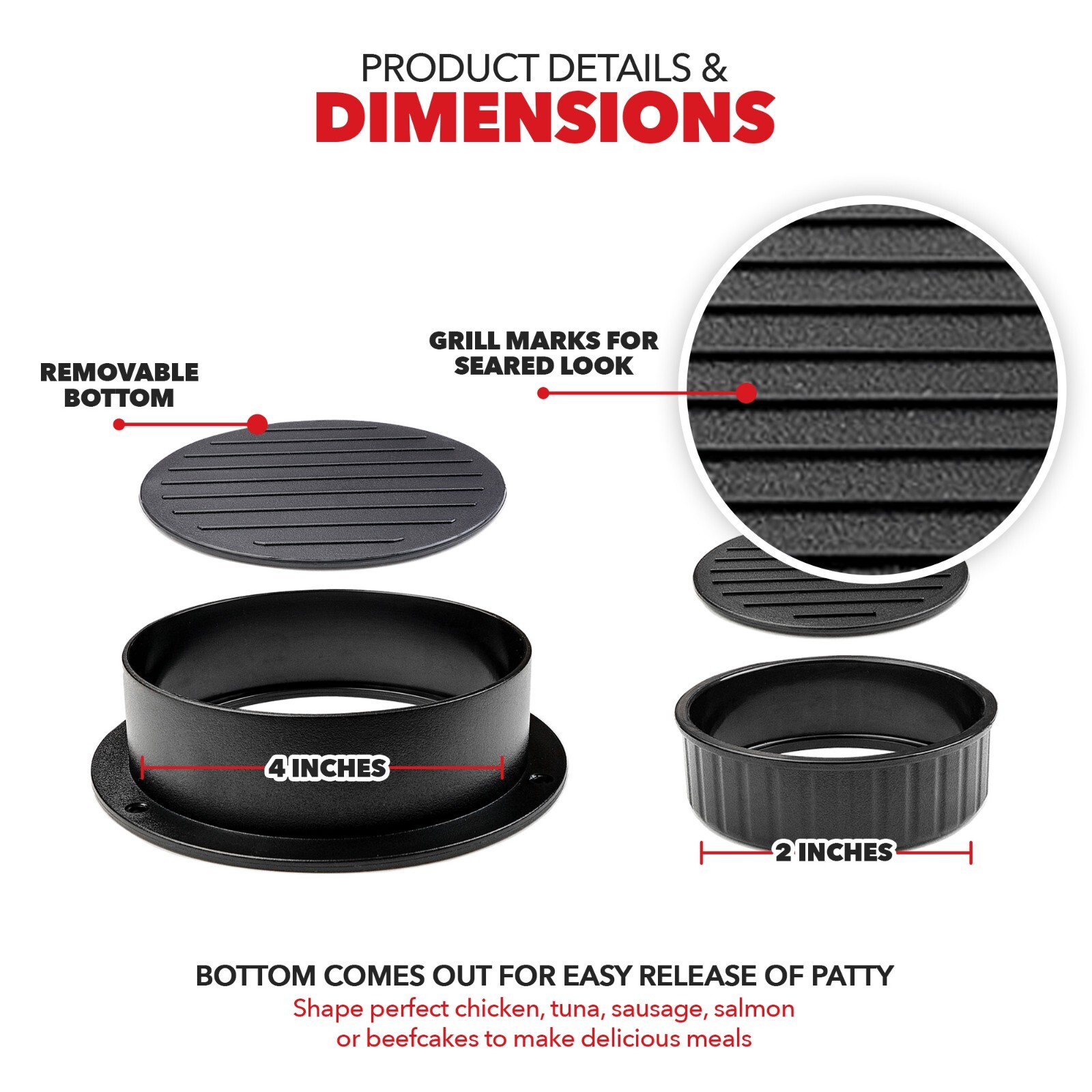 Burger Press Hamburger Patty Maker Stuffed Smash Burgers Mini Sliders Press Kit gallery