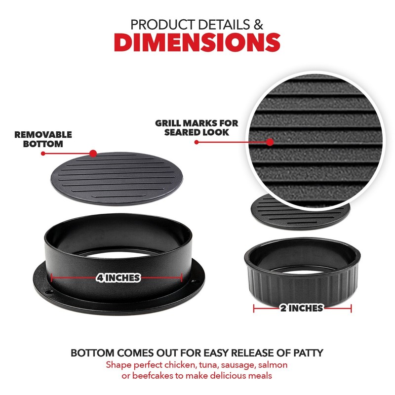 Burger Press Hamburger Patty Maker Stuffed Smash Burgers Mini Sliders Press Kit gallery
