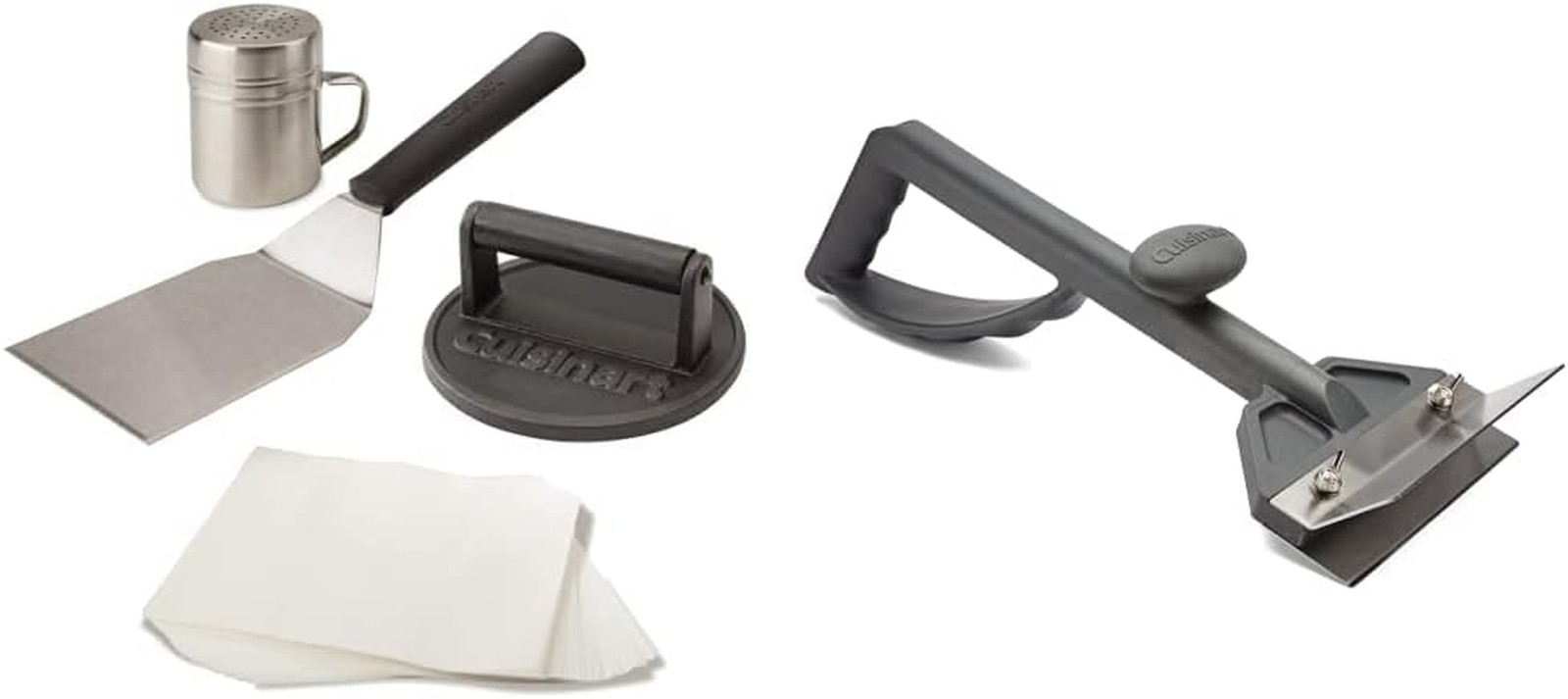 CSBK-400, Smashed Burger Kit, Cast Iron & CCB-500 Griddle Scraper, Six-Inch Wide gallery