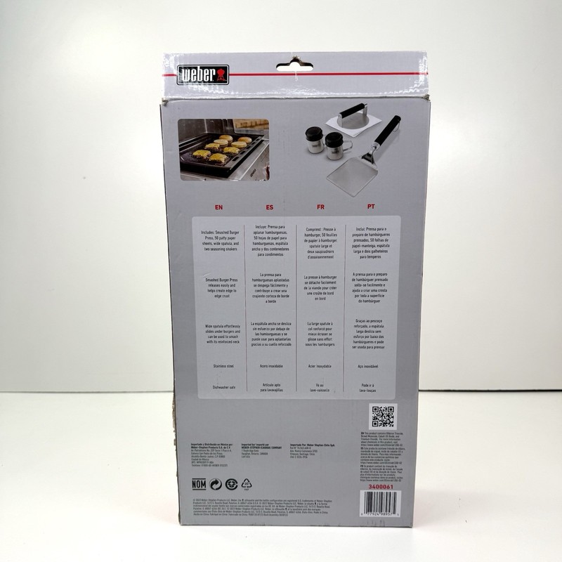Weber Smashed Burger Combo Kit Set Stainless Steel NEW gallery