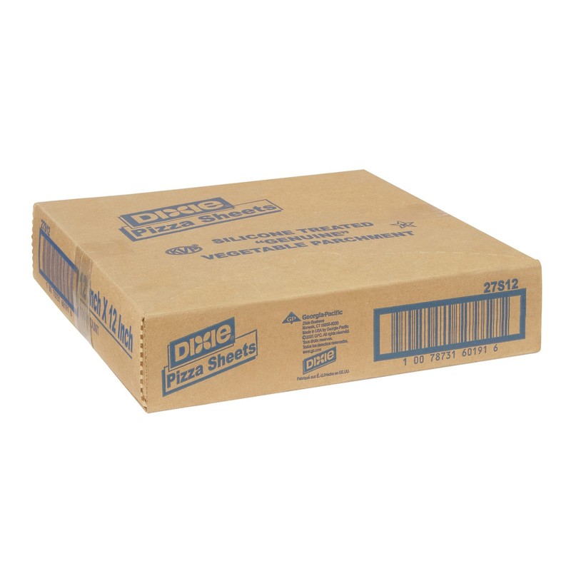 Dixie Parchment Silicon-Coated Pizza Sheet by GP PRO 12" W x L, White gallery