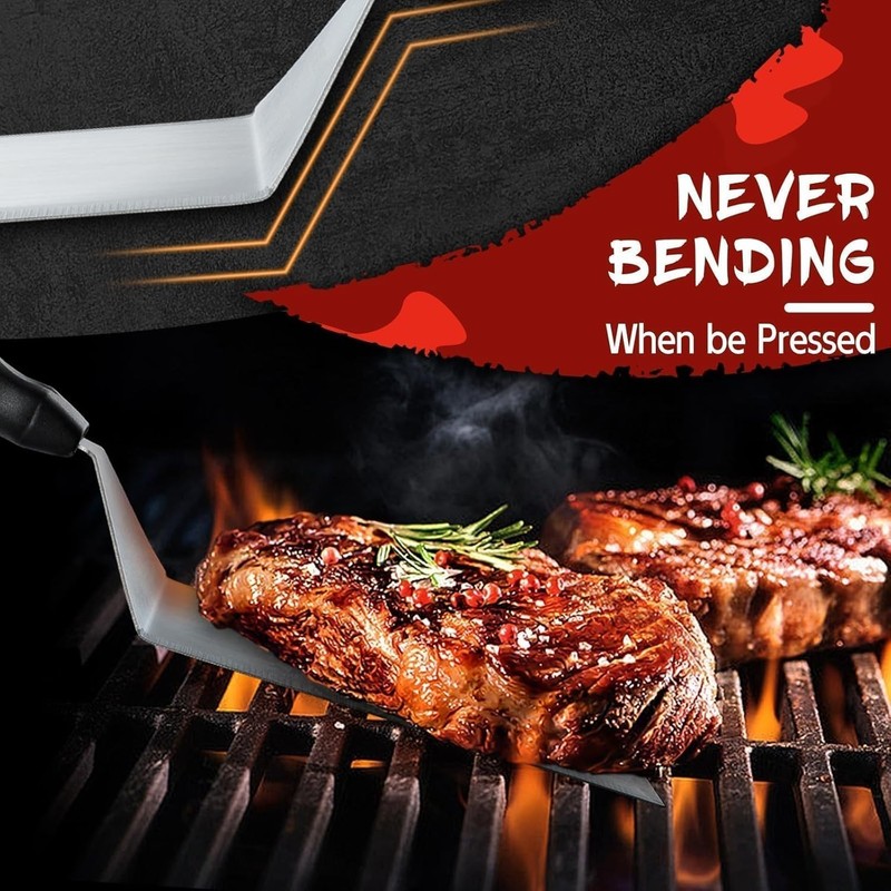 Smash Burger Press Kit – 3-Pc Stainless Steel Spatula Set for BBQ gallery