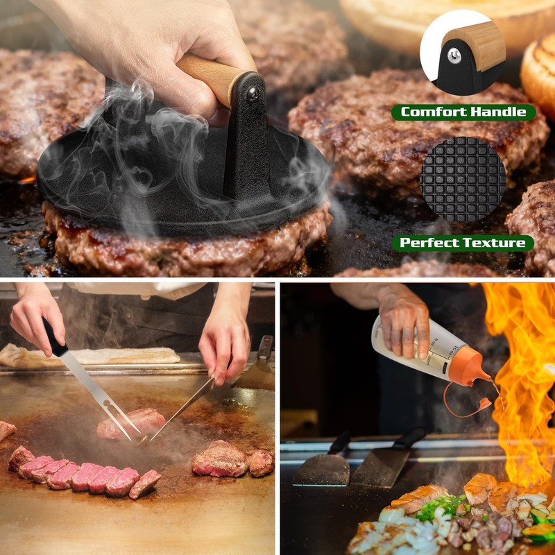 134 Pcs Griddle Accessories Kit, Perfect Hibachi Flat Top Grill Tools for Bla... gallery