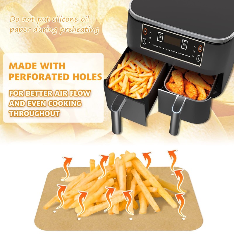Air Fryer Parchment Paper 8.1 × 5.5 inches, × inches - 200 Pieces gallery
