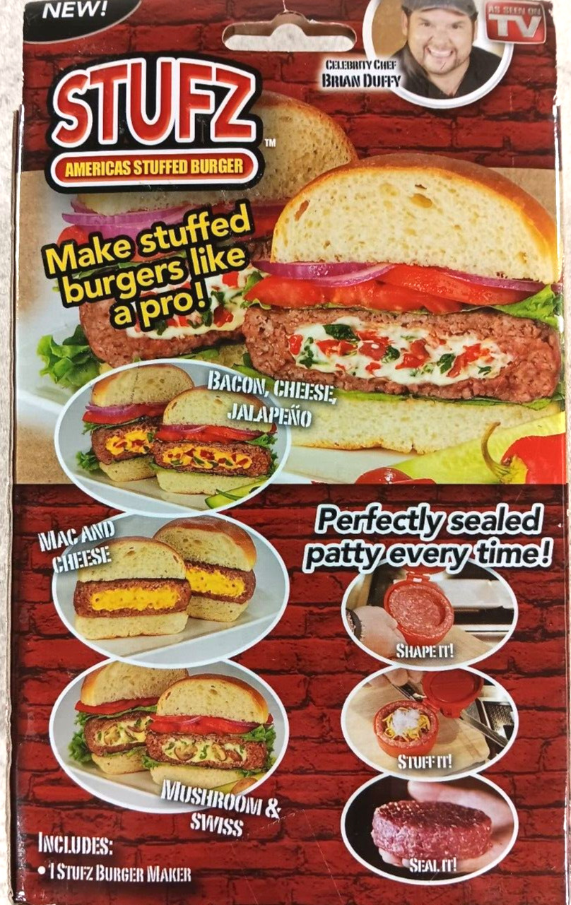 Stufz America's Stuffed Burger Press Make Stuffed Burgers Like A Pro - Open Box gallery