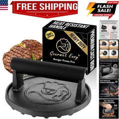 Smash for Griddle, 2 lb Heavy Duty Burger Smasher Tool with Heat-Resistant Ha…