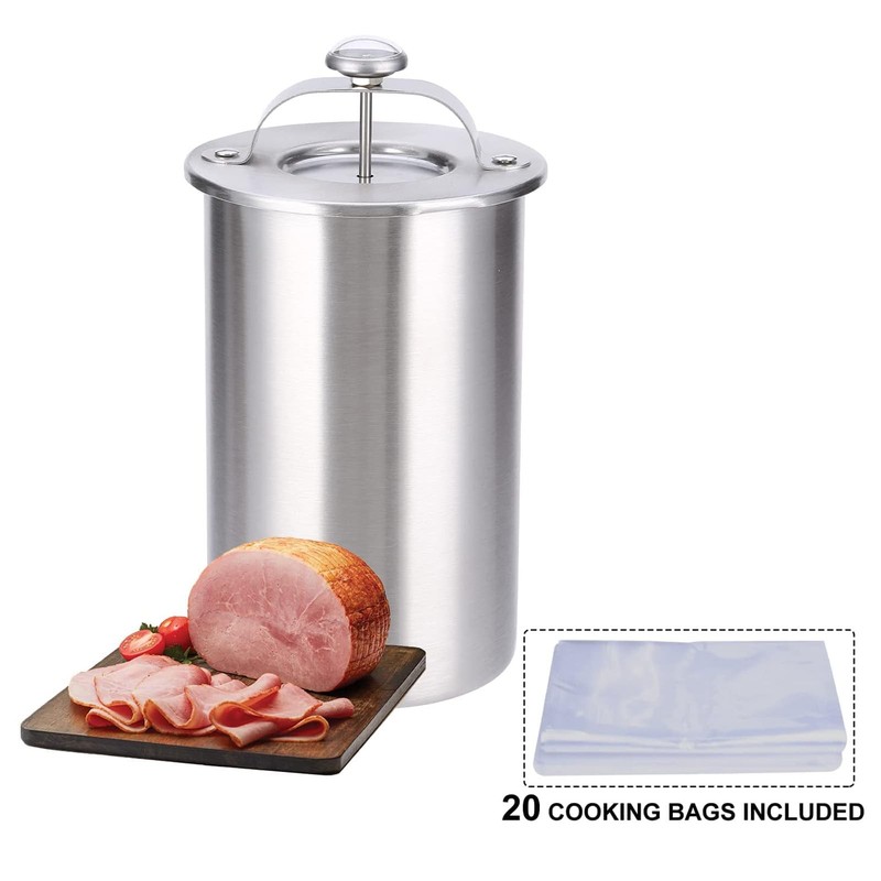 MASTER FENG Meat Press Mold for Deli Meats 7.992 x 4.882 x 4.803, Silver gallery