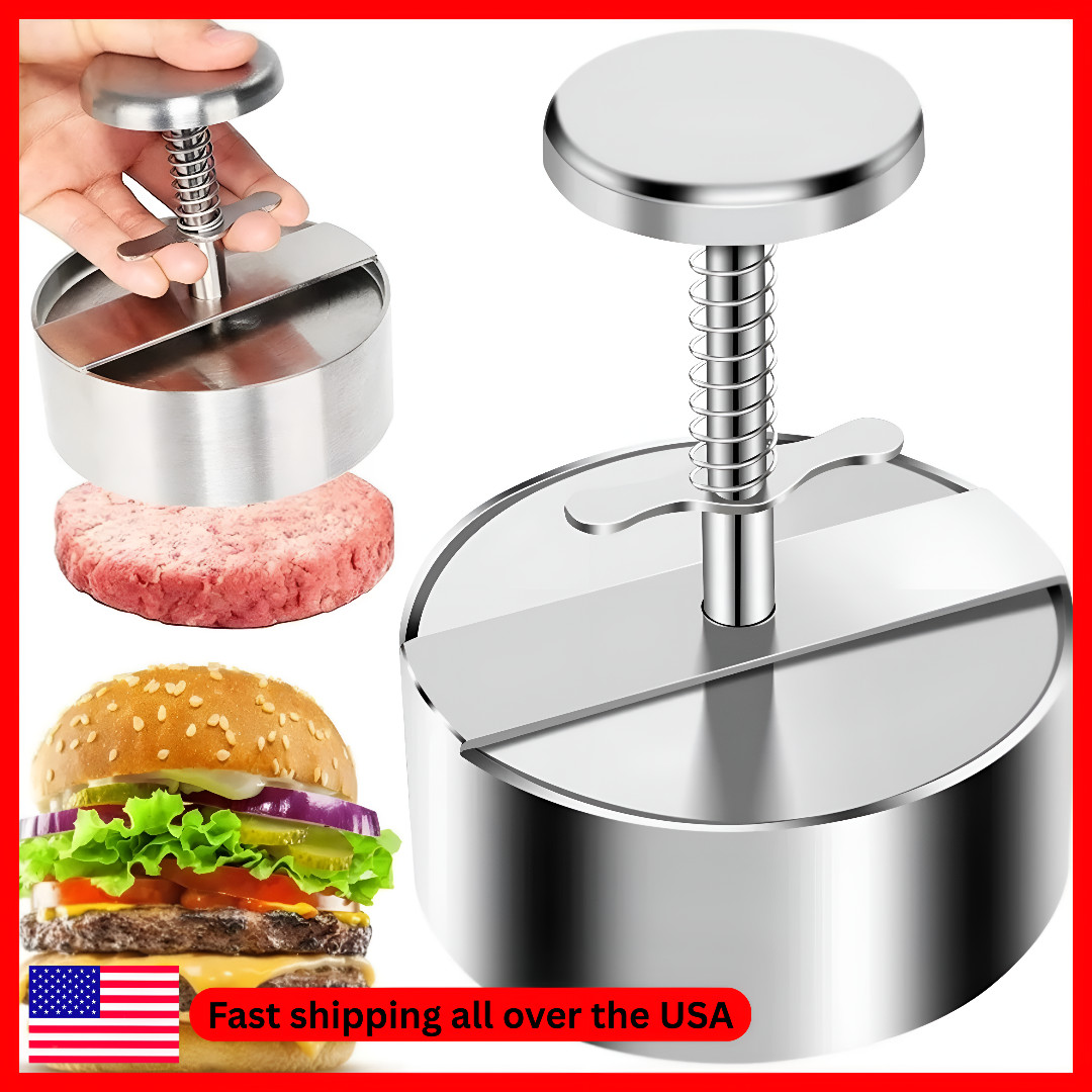 Hamburger Meat Press Patty Maker 304 Stainless Steel round Non-Stick Thickness A gallery