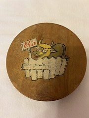 Vintage Hamburger Press Wood 1950’s Bum Steer Made in Japan Retro Kitchen