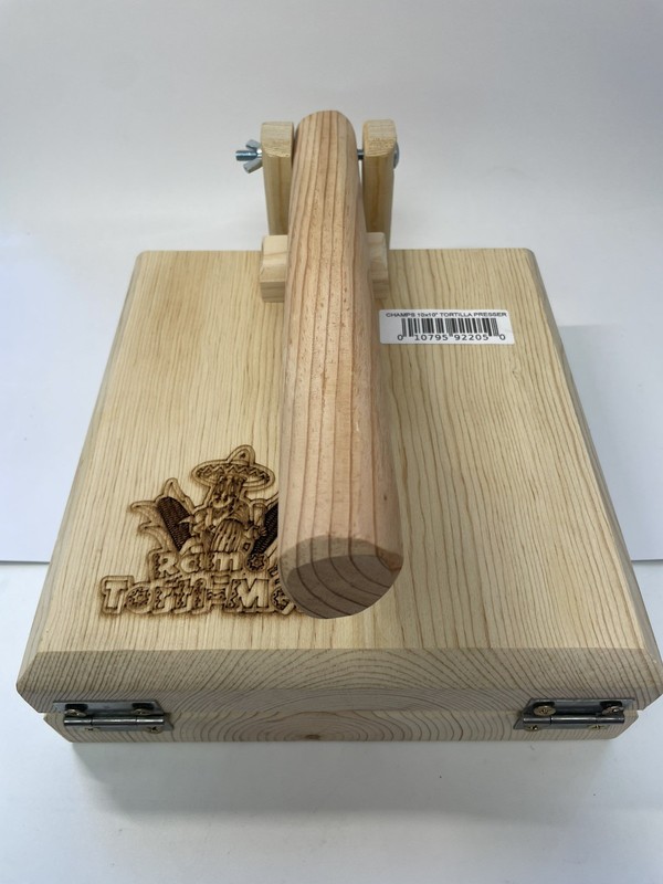 Champs 10x10 Wooden Tortilla Press RCI Mexico Corn Press NEW gallery