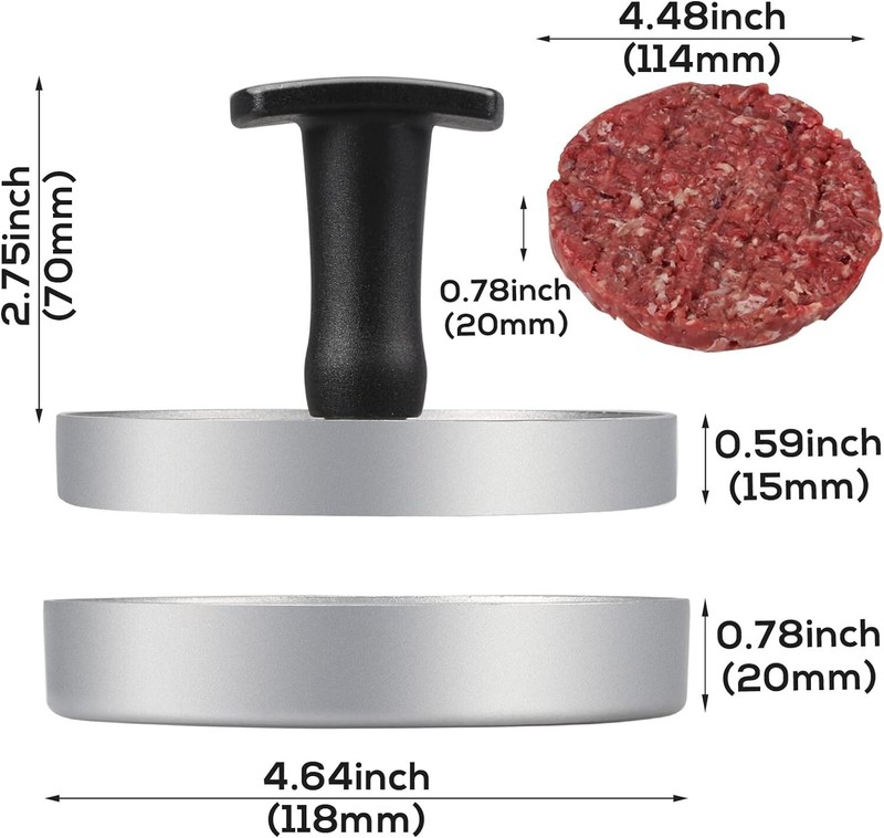 Conjunto De Prensa Para Hamburguesas Con Molde Antiadherente Para BBQ Antiadhere gallery