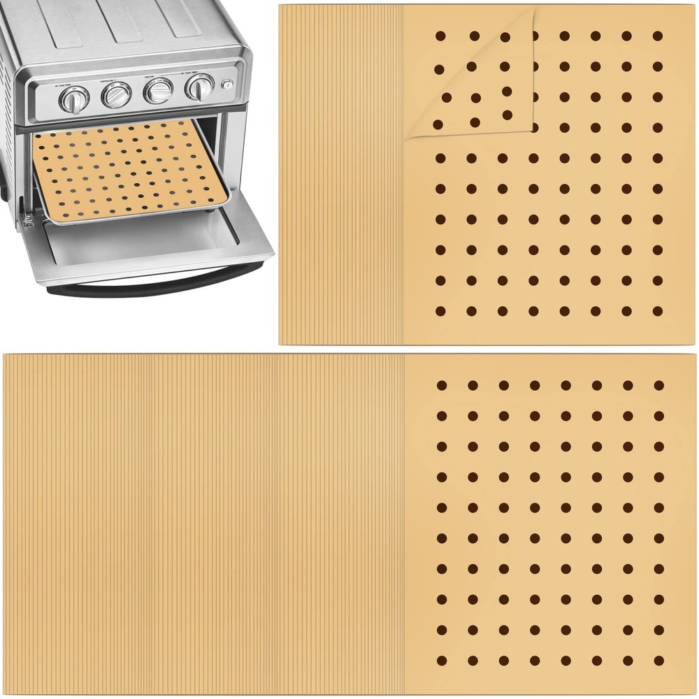 BYKITCHEN Air Fryer Oven Liner, 9x11 Inch, Unbleached 9x11inch, Brown