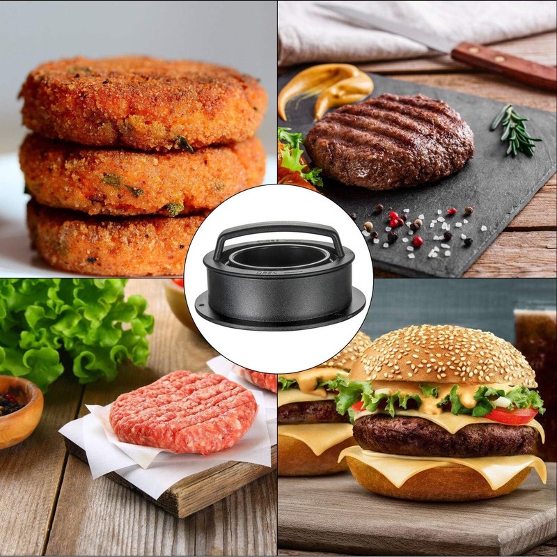 3 in 1 Burger Press Patty Maker with 100 Wax Papers Non-Stick Grill Tool gallery