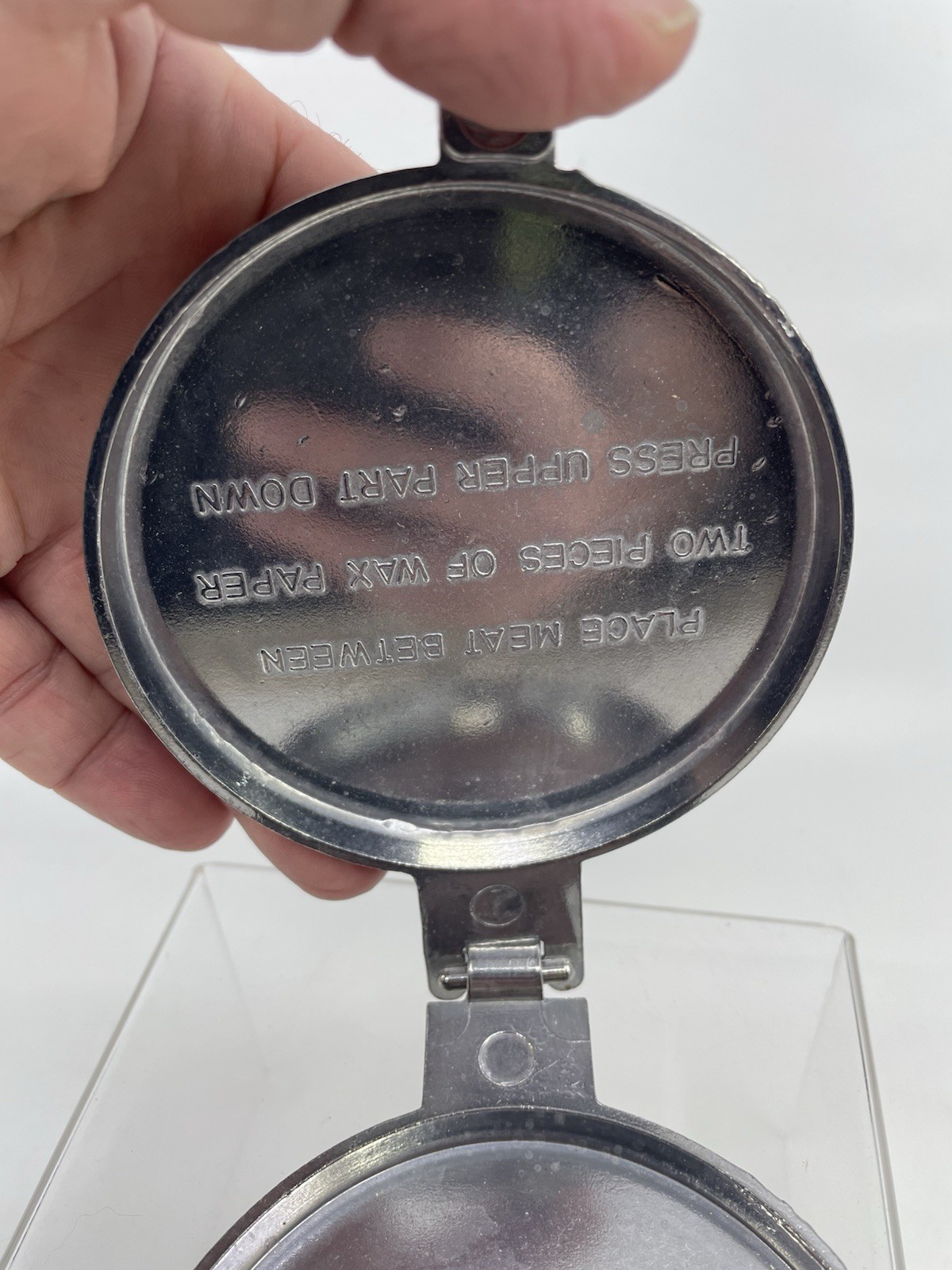 Vintage Aluminum PROGRESSUS Meat Press Hamburger Patty Maker 1968 gallery