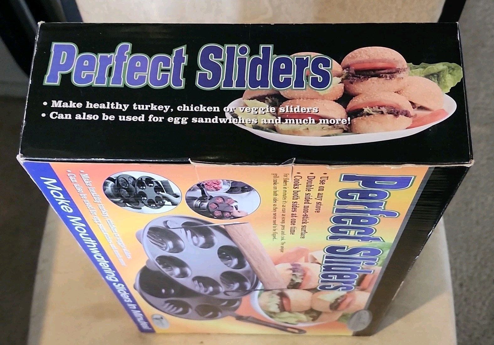 Gourmet Trends Perfect Sliders Mini Burger Press Double Non-Stick 7-Hole Black gallery