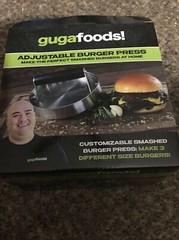 Guga Foods- Adjustable Burger Press, Stainless Steel Hamburger and Smashed Patty