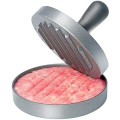 Round Hamburger Mold Aluminum Alloy Meat Beef BBQ Meat Press Food Mold NEW