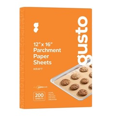 GUSTO 12 x 16 Inch Pre-Cut Parchment Paper Sheets 12 x 16 in (Sheet), White