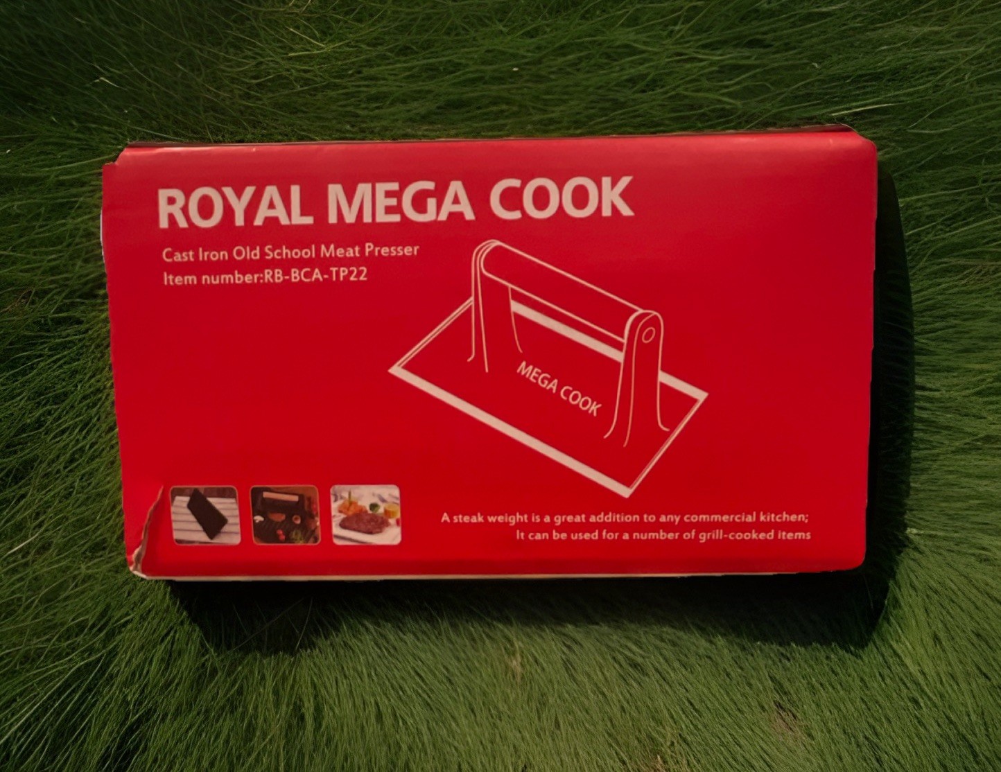 Royal Mega Cook Cast Iron Old School Meat Presser RB-BCA-TP22 Single gallery