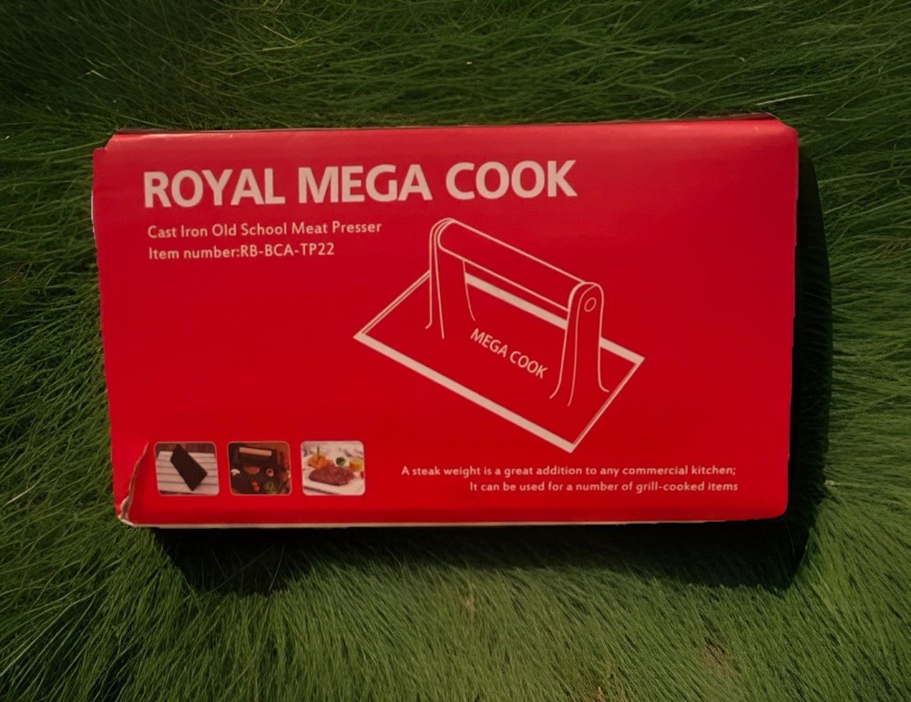 Royal Mega Cook Cast Iron Old School Meat Presser RB-BCA-TP22 Single