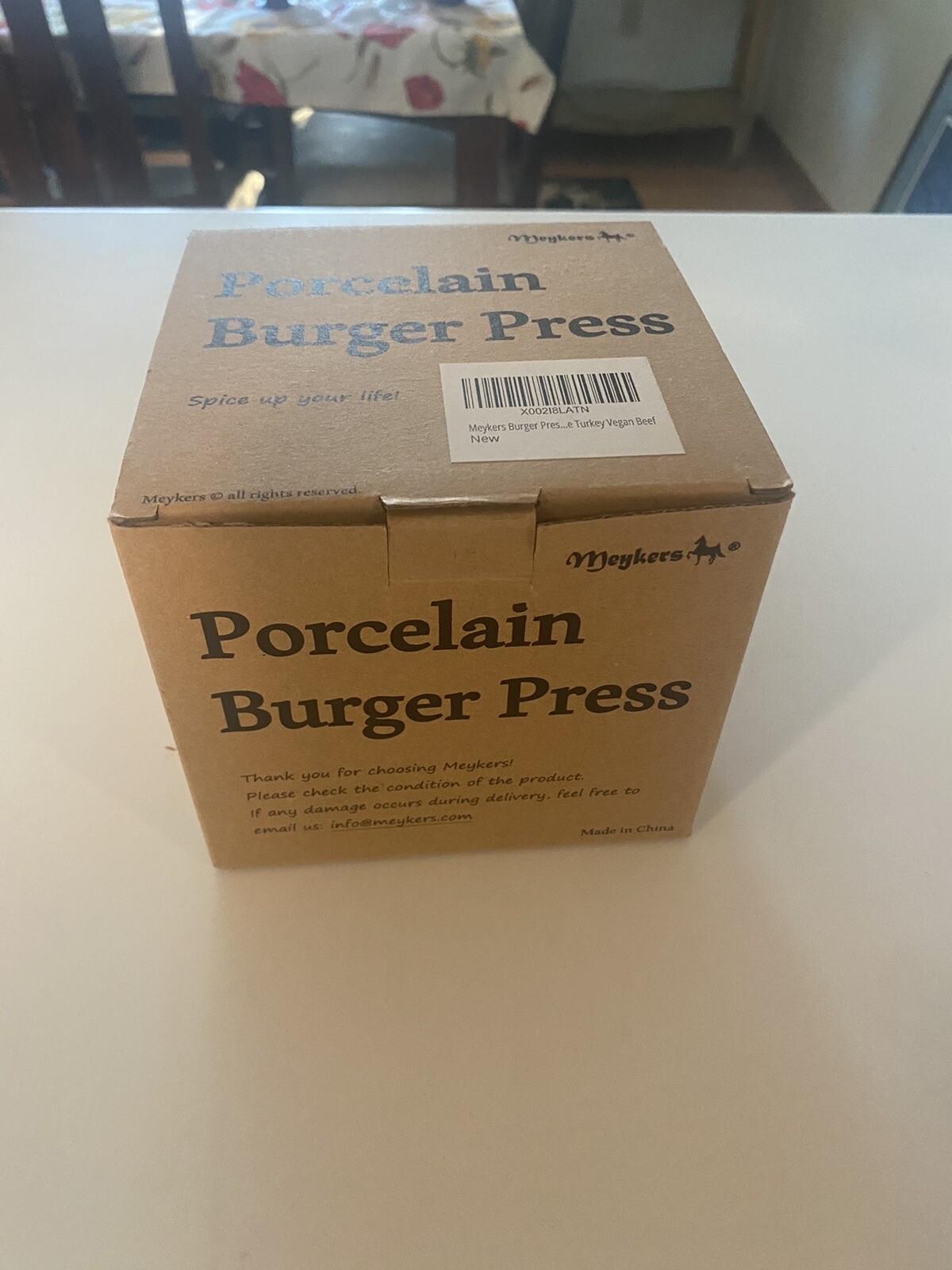 Meykers Porcelain Burger Press 5" Hamburger Patty Press Burger Mold Ring NIB gallery