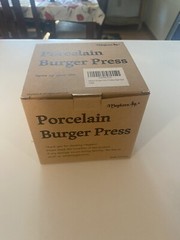 Meykers Porcelain Burger Press 5″ Hamburger Patty Press Burger Mold Ring NIB