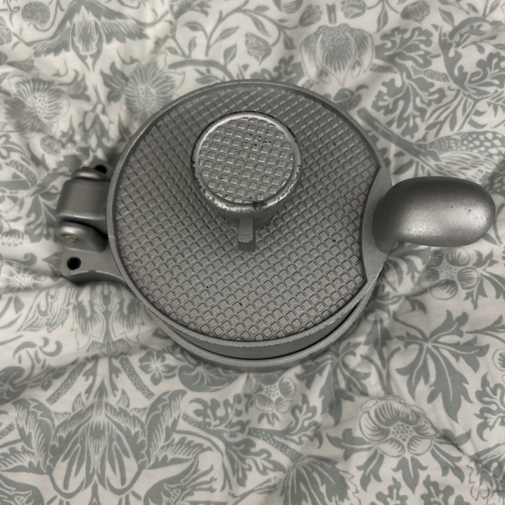 Vintage Cast Aluminum Hinged Hamburger Press-Used Once