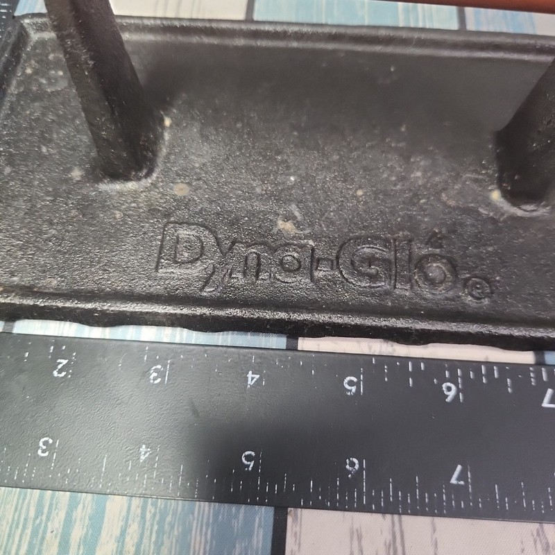 DYNA GLO Cast Iron Steak Press Bacon Weight BBQ Hamburger Grill Mark Meat Press gallery