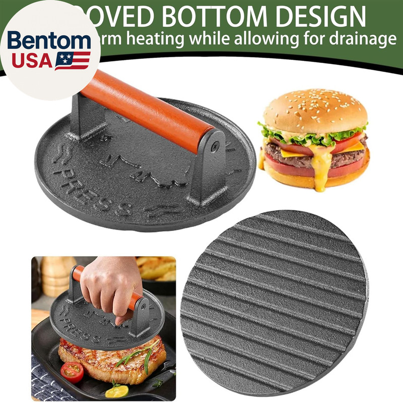 Burger Press with Professional Heavy Duty Cast Iron for Blackstone Griddle Grill gallery