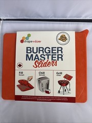 Shape Store Burger Master Sliders Press Freezer Container New Silicone Orange