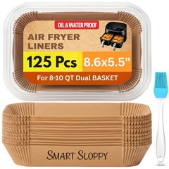 Air Fryer Liners Disposable Parchment Paper Liner 8.6*5.5″Rectangular, Brown