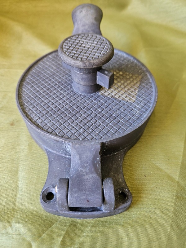 Vintage Metal Adjustable Hamburger Patty Press 4 5/8" Commercial Kitchen Tool gallery