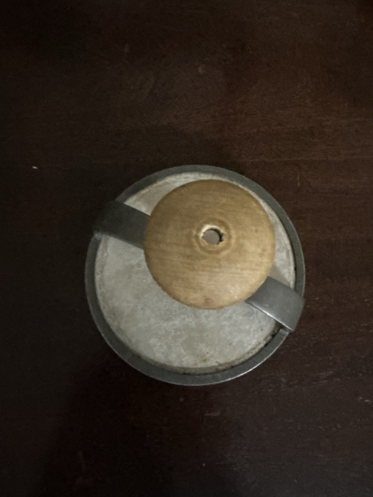 Vintage Androck Aluminum Hamburger Press W/ Wooden Handle gallery