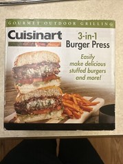 Cuisinart CSBP-100 3-in-1 Burger Press Patty Maker Burgers Sliders Stuffed NEW