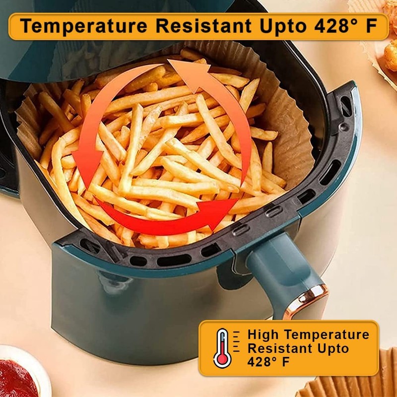 COSORI Air Fryer Liners 100 Pcs 6.3" (Square), 100 (Square) gallery