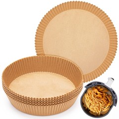 100pcs Air Fryer Disposable Liner – 7.9inch 100pcs-7.9inch-Brown, Brown